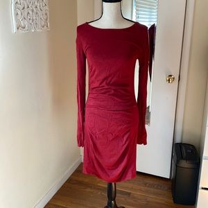 Express Body-con Ruched Sweater Dress